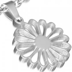 Set inox cu floricele cercei si pandant [1]